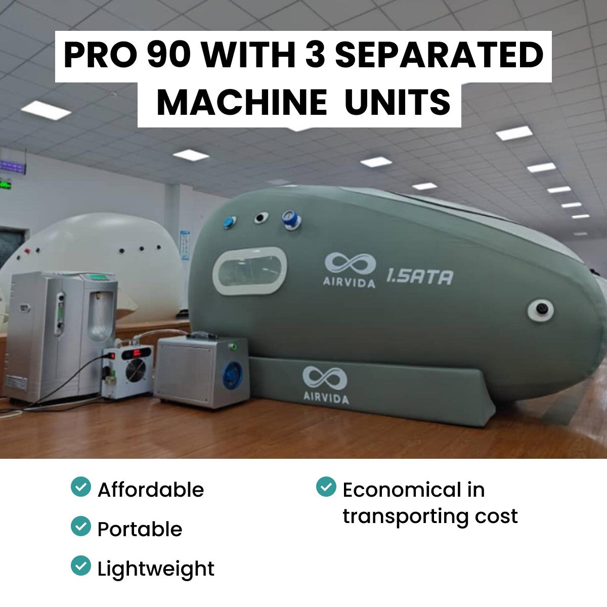 Airvida Pro90 1.5 ATA Hyperbaric Sitting Chamber