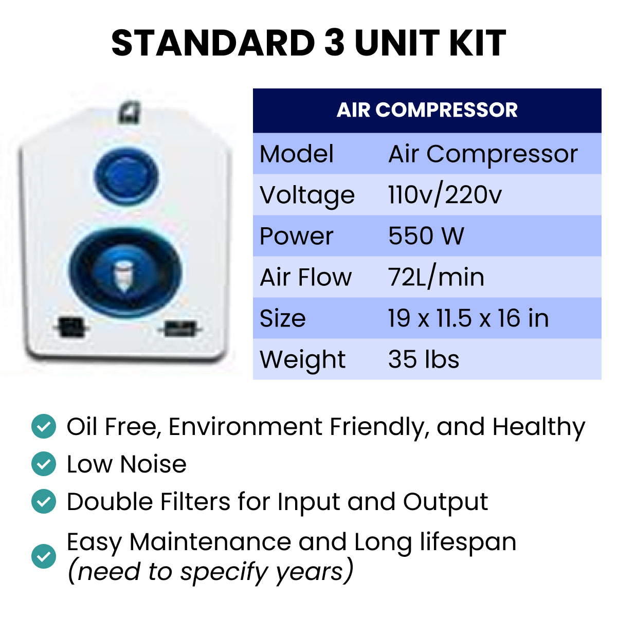 Airvida Pro90 1.5 ATA Hyperbaric Sitting Chamber