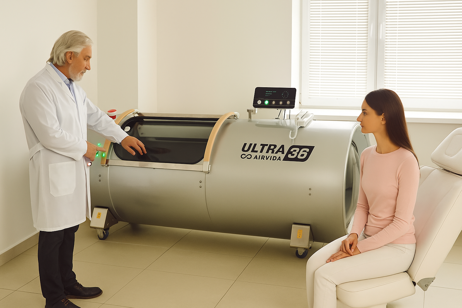 Airvida Ultra  1.3-2.0 ATA Hard Shell Lying Hyperbaric Chambers