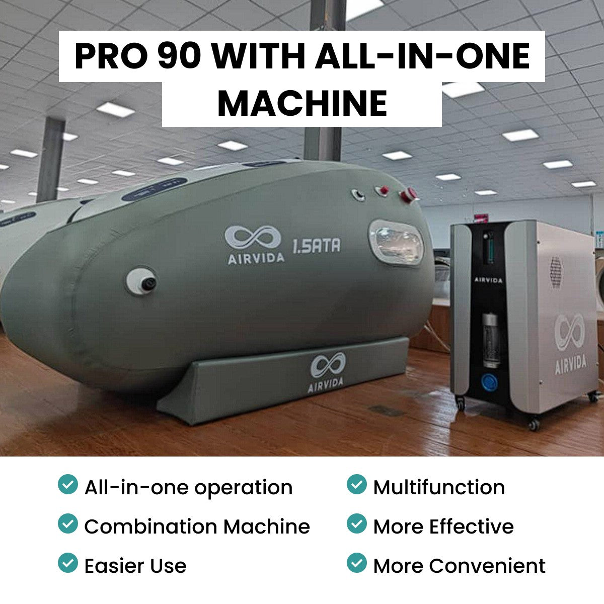 Airvida Pro90 1.5 ATA Hyperbaric Sitting Chamber